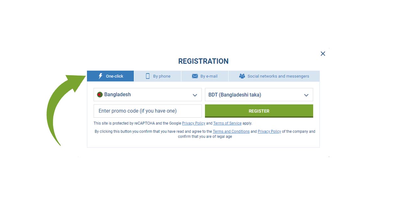 Choose a convenient way to register