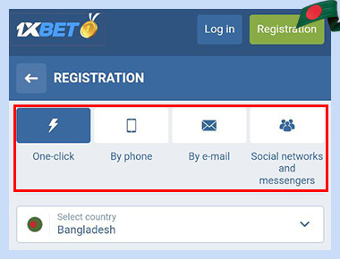 Choose a convenient way to register;